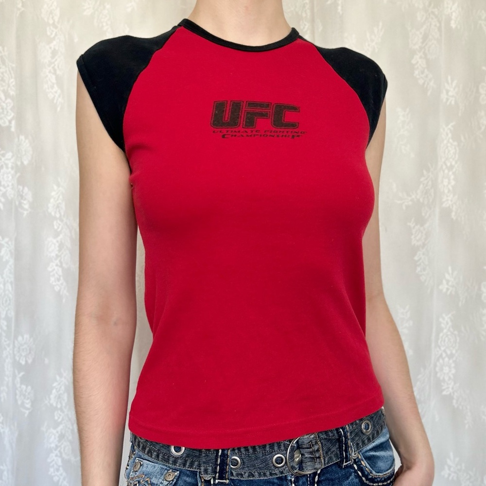 Y2K Grunge Black & Red Baby Tee